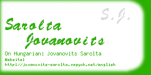 sarolta jovanovits business card